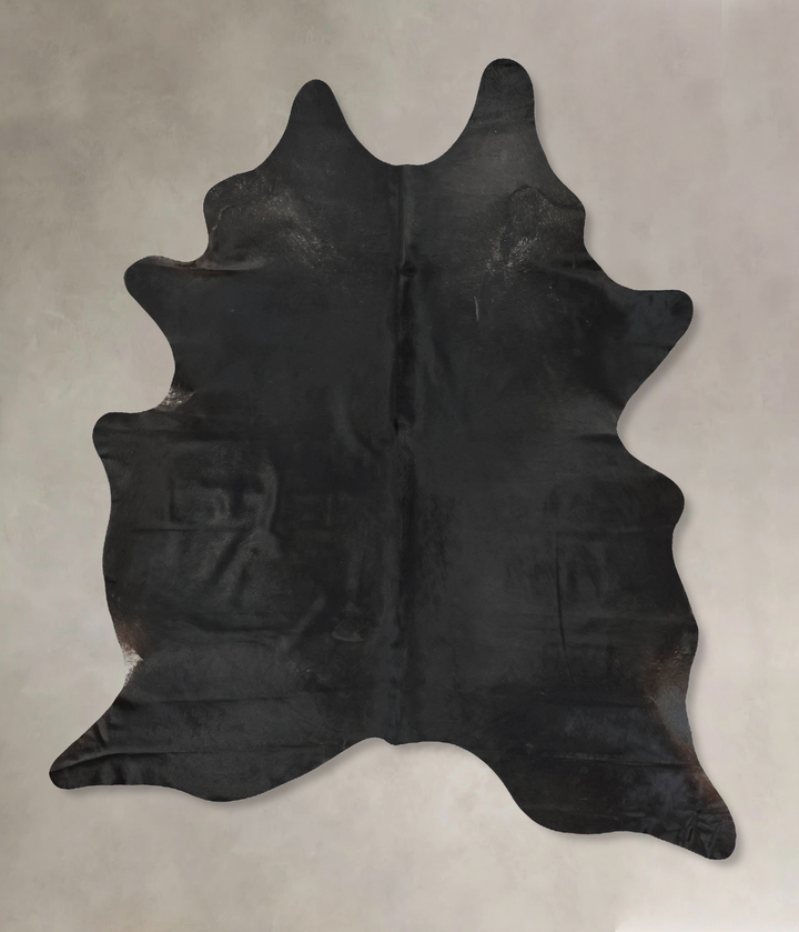Solid Black XX-Large Brazilian Cowhide Rug 8'5"H x 6'3"W #B16093 by Hudson Hides