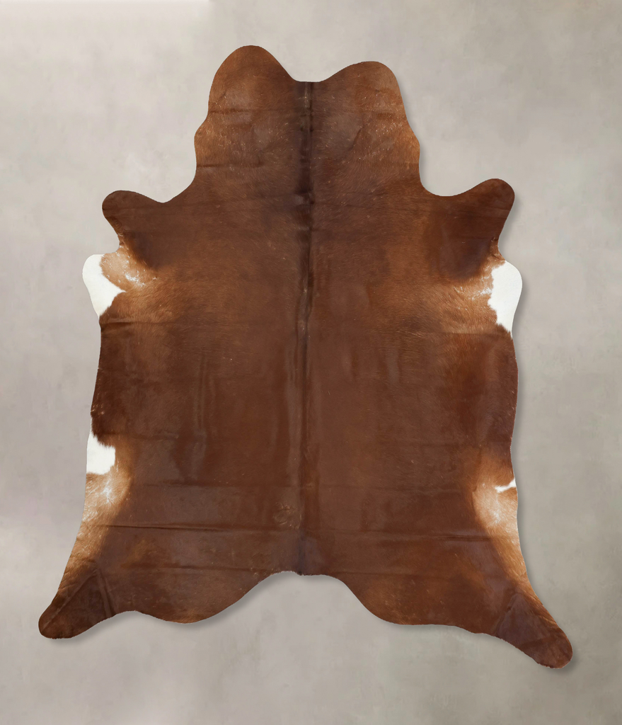 Solid Brown XX-Large Brazilian Cowhide Rug 8'7"H x 7'6"W #B16098 by Hudson Hides