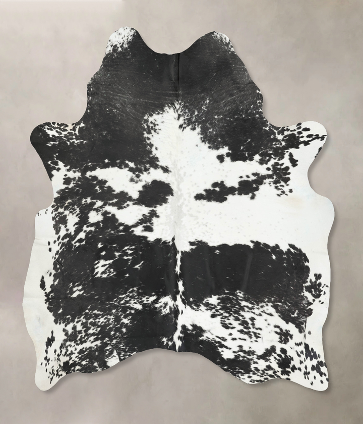 Black and White X-Large Brazilian Cowhide Rug 7'9"H x 6'5"W #B16103 by Hudson Hides