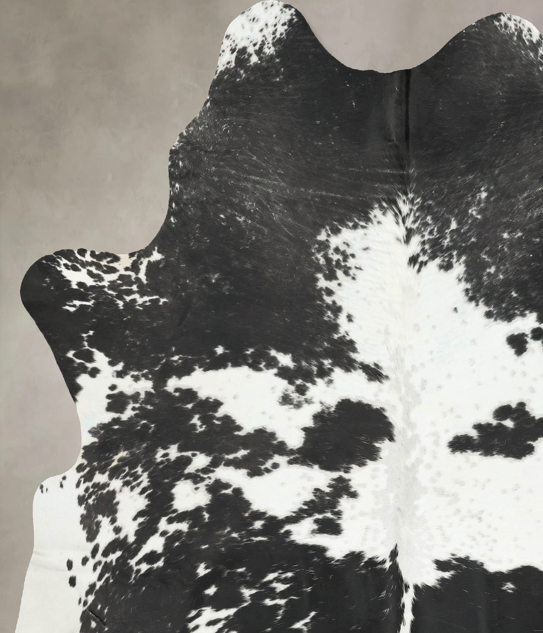 Black and White X-Large Brazilian Cowhide Rug 7'9"H x 6'5"W #B16103 by