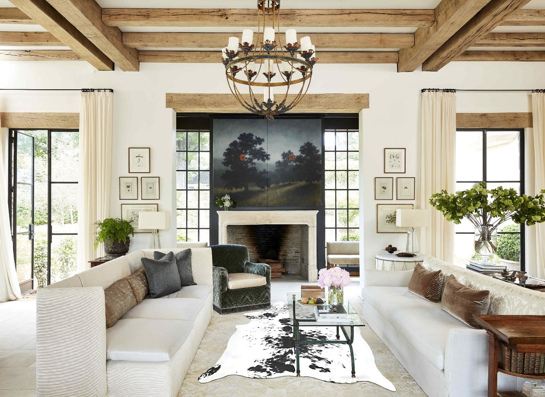 Salt and Pepper Black XX-Large Brazilian Cowhide Rug 7'10"H x 6'11"W #