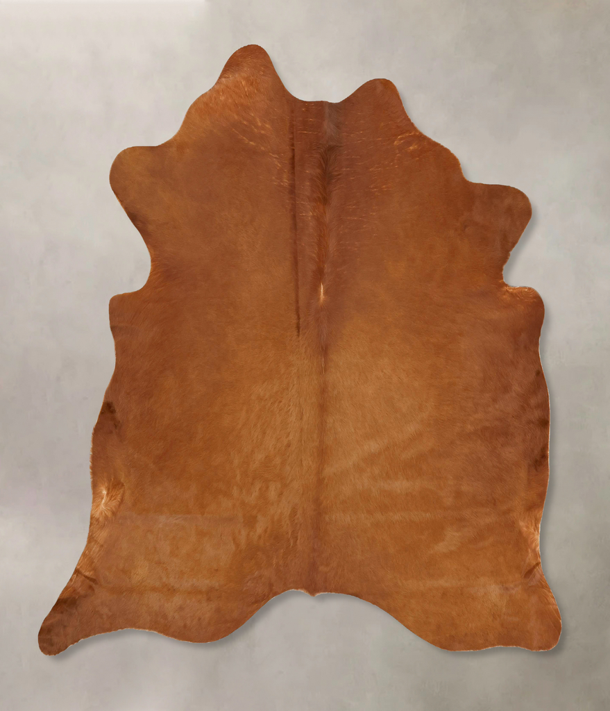Solid Brown X-Large Brazilian Cowhide Rug 6'8"H x 6'5"W #B16109 by Hudson Hides