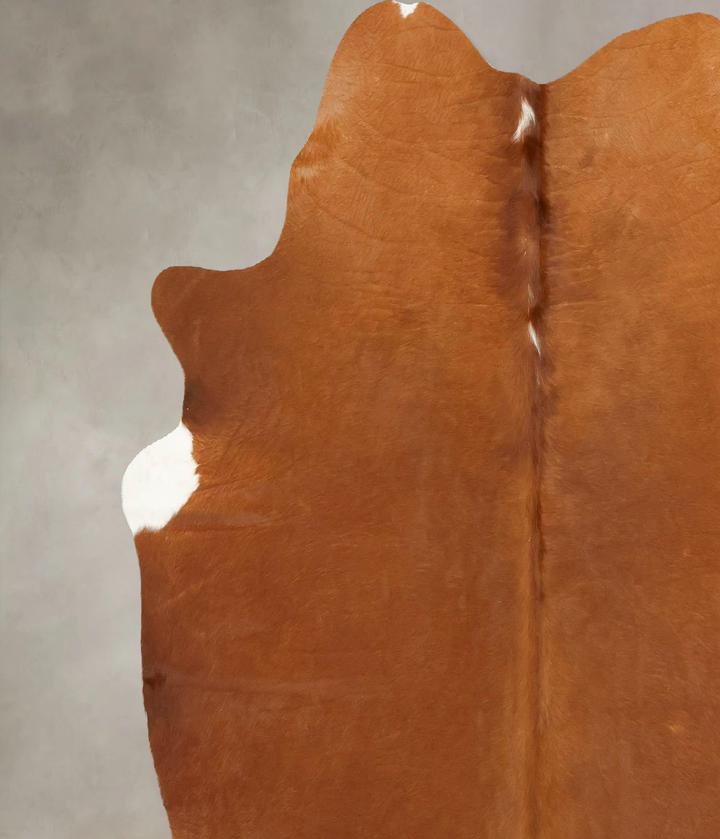 Solid Brown X-Large Brazilian Cowhide Rug 6'5"H x 6'5"W #B16111 by Hudson Hides