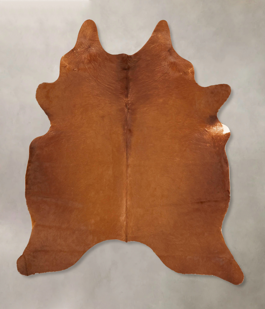 Solid Brown X-Large Brazilian Cowhide Rug 7'3"H x 5'9"W #B16112 by Hudson Hides
