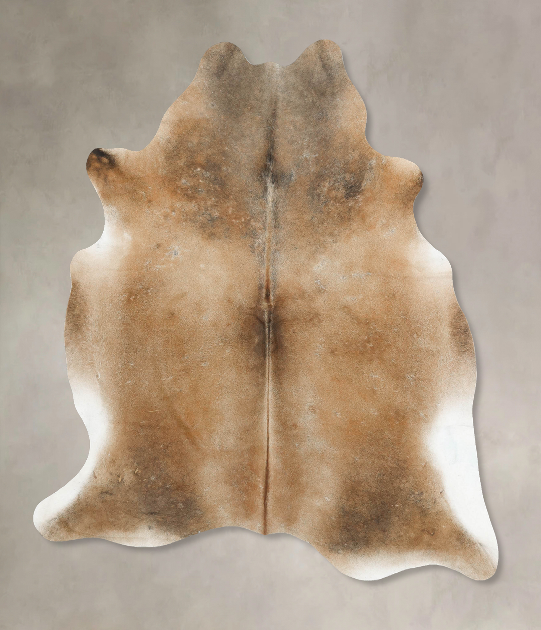 Grey with Beige X-Large Brazilian Cowhide Rug 6'10"H x 6'0"W #B16117 b