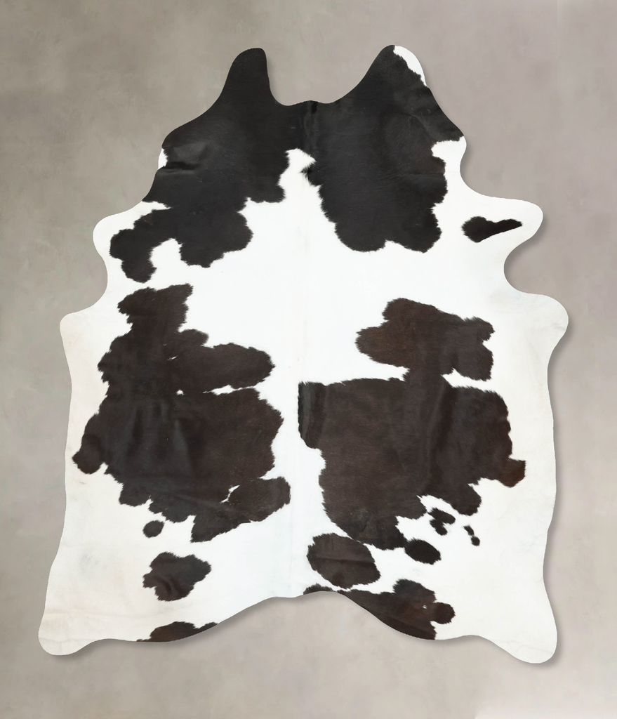 Black and White XX-Large Brazilian Cowhide Rug 9'0"H x 7'0"W #B16126 by Hudson Hides