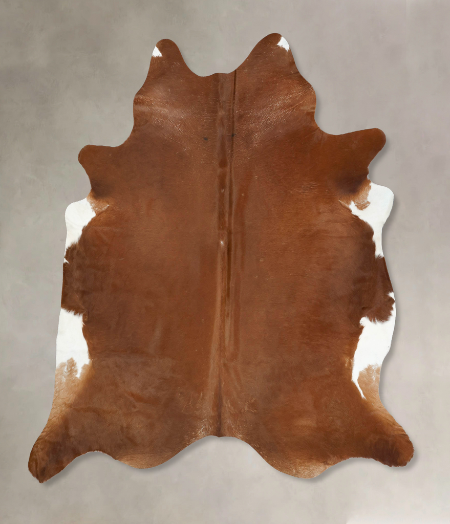 Solid Brown XX-Large Brazilian Cowhide Rug 8'1"H x 7'5"W #B16127 by Hudson Hides
