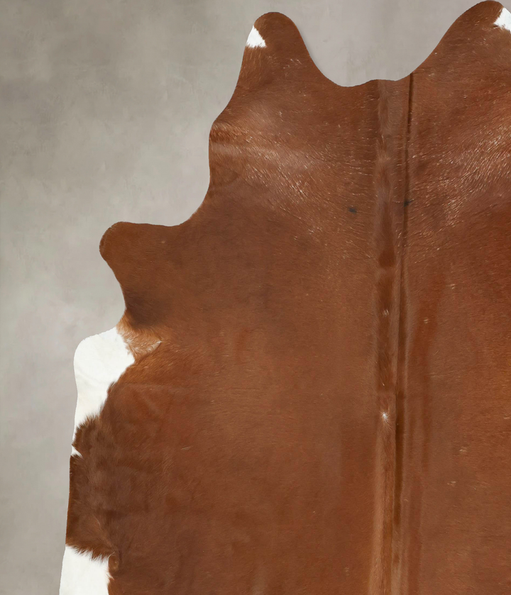 Solid Brown XX-Large Brazilian Cowhide Rug 8'1"H x 7'5"W #B16127 by Hudson Hides