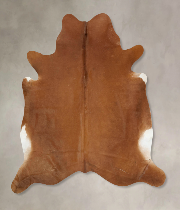 Solid Brown XX-Large Brazilian Cowhide Rug 7'2"H x 7'2"W #B16131 by Hudson Hides
