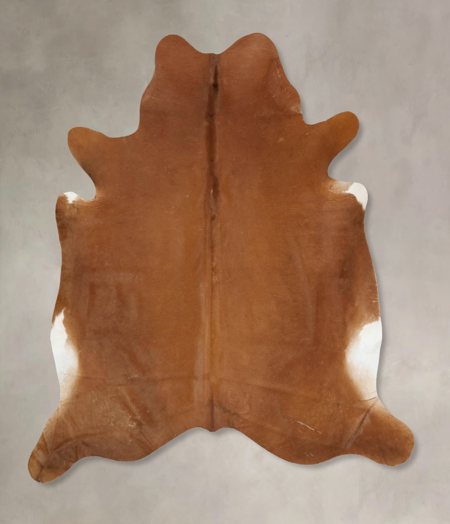 Solid Brown XX-Large Brazilian Cowhide Rug 7'2"H x 7'2"W #B16131 by Hudson Hides