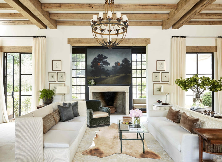 Taupe X-Large Brazilian Cowhide Rug 6'10"H x 6'1"W #B16134 by Hudson Hides