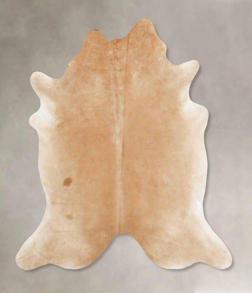 Beige XX-Large Brazilian Cowhide Rug 7'5"H x 7'0"W #B16143 by Hudson Hides