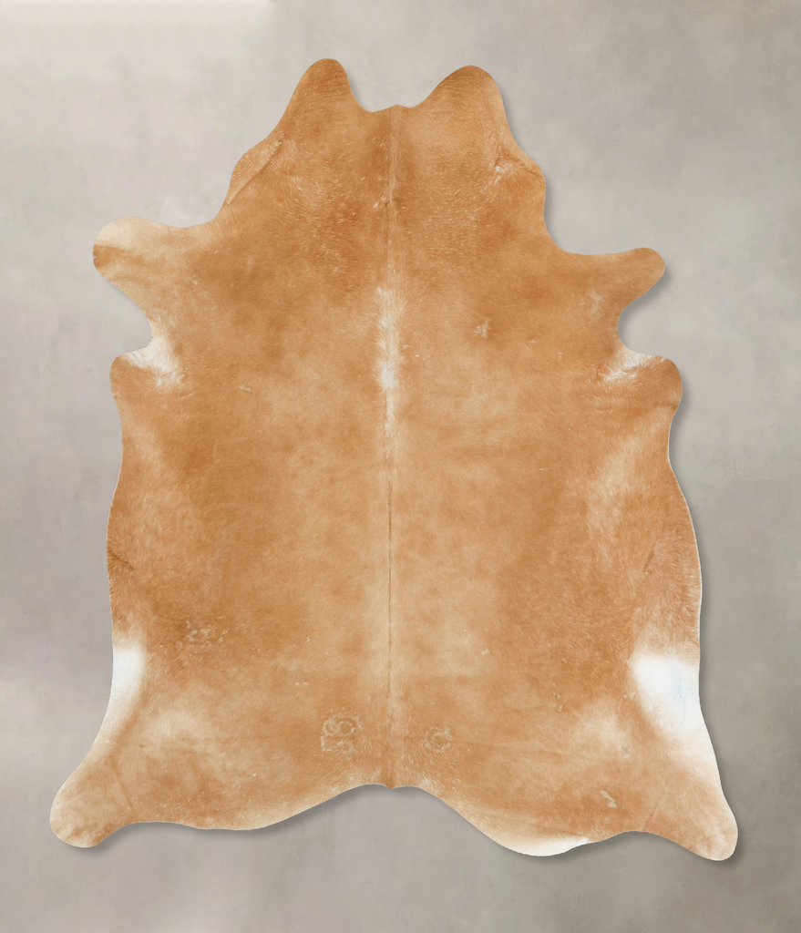 Beige XX-Large Brazilian Cowhide Rug 7'10"H x 7'1"W #B16145 by Hudson Hides