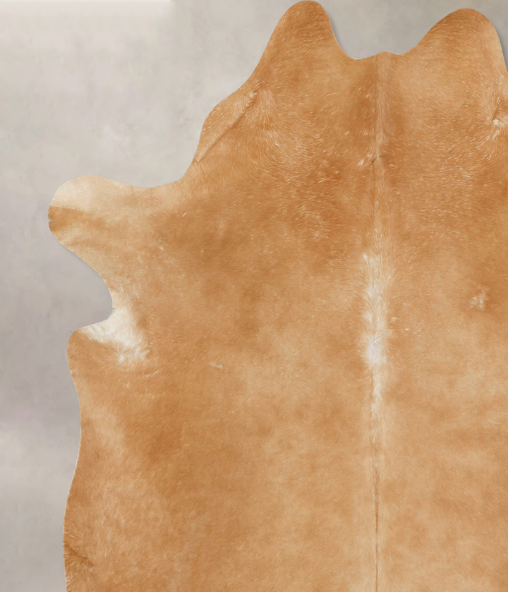 Beige XX-Large Brazilian Cowhide Rug 7'10"H x 7'1"W #B16145 by Hudson Hides