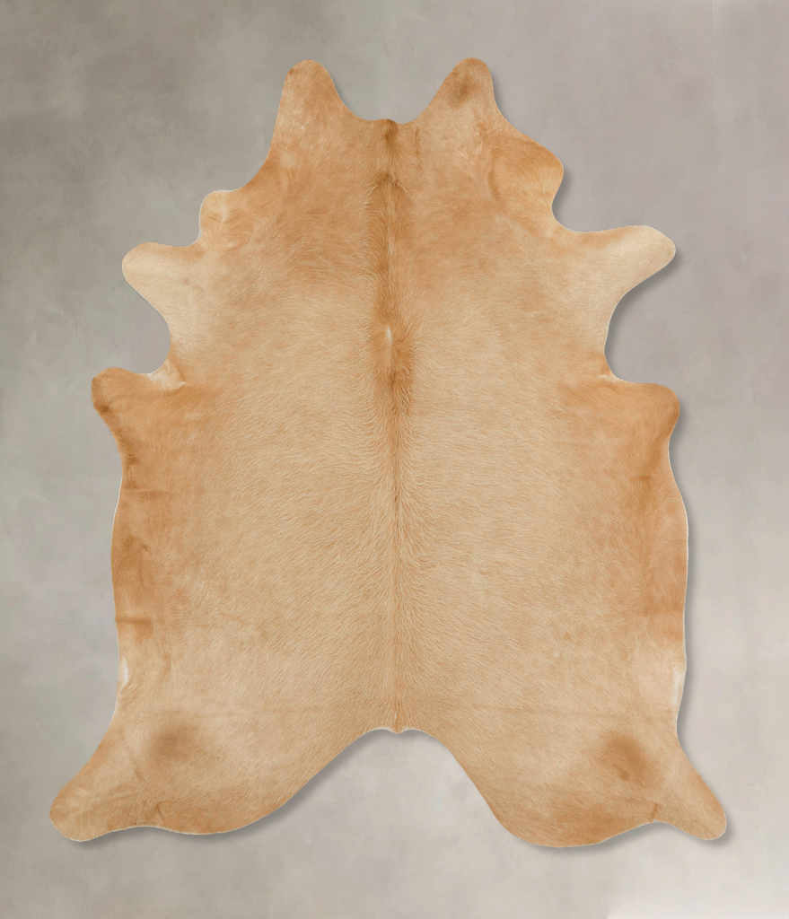 Beige XX-Large Brazilian Cowhide Rug 8'0"H x 6'10"W #B16146 by Hudson Hides