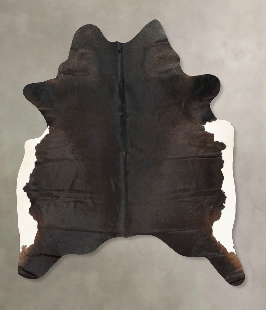 Solid Black X-Large Brazilian Cowhide Rug 7'4"H x 6'2"W #B16148 by Hudson Hides