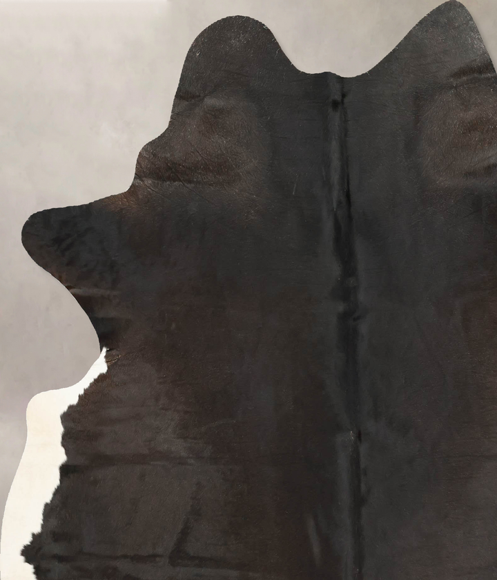 Solid Black X-Large Brazilian Cowhide Rug 7'4"H x 6'2"W #B16148 by Hudson Hides