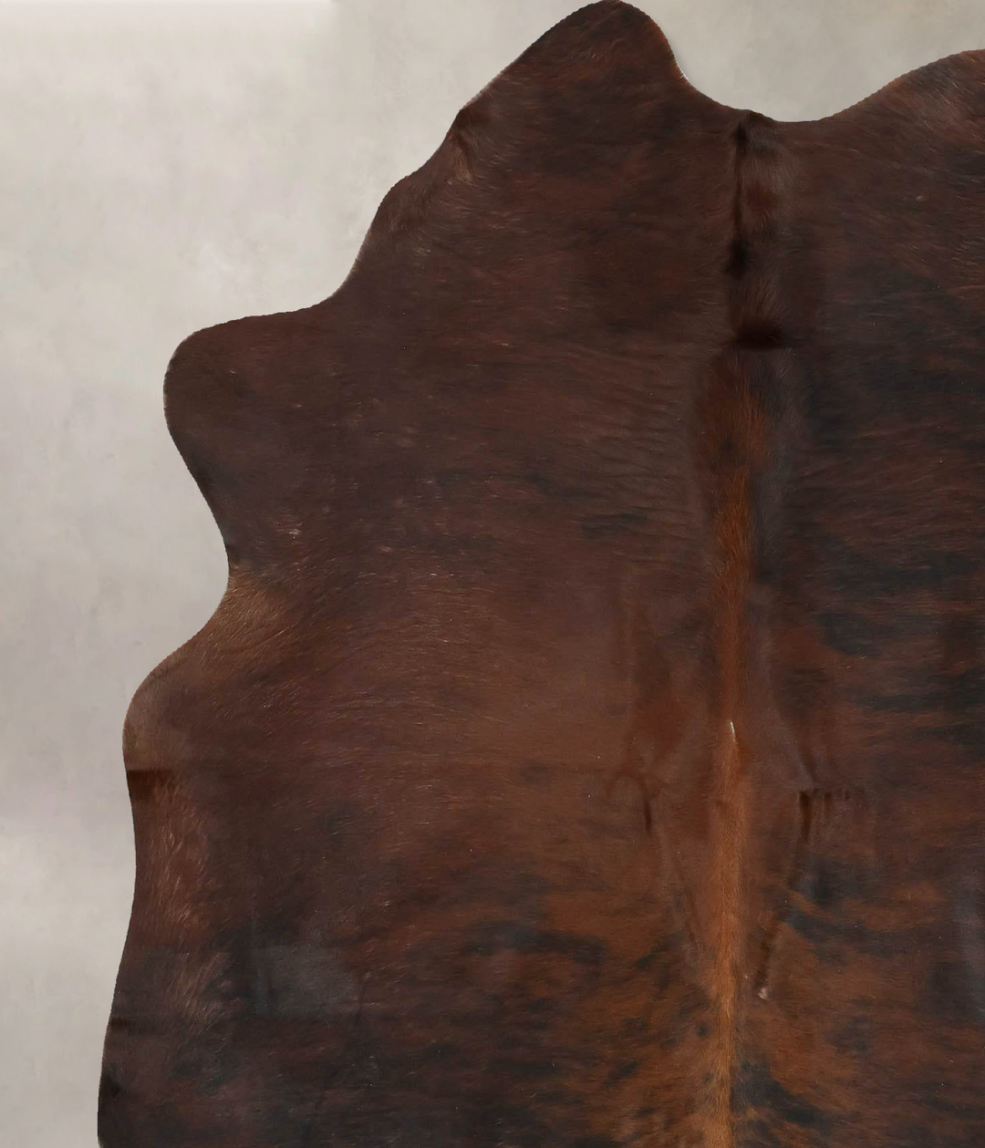 Dark Brindle Large Brazilian Cowhide Rug 6'10"H x 5'9"W #B16158 by Hud