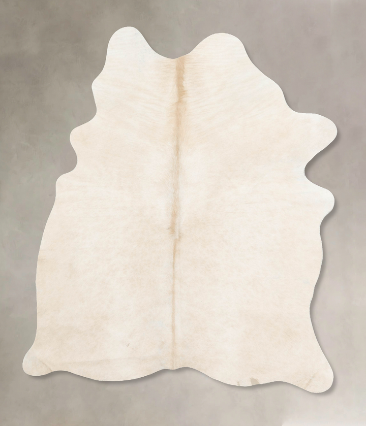 Ivory with Beige Large Brazilian Cowhide Rug 6'10"H x 5'2"W #B16165 by Hudson Hides