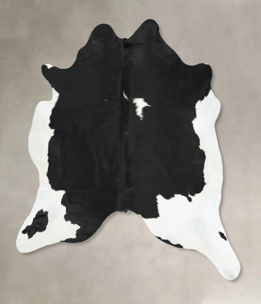 Black and White XX-Large Brazilian Cowhide Rug 8'3"H x 7'3"W #B16174 by Hudson Hides