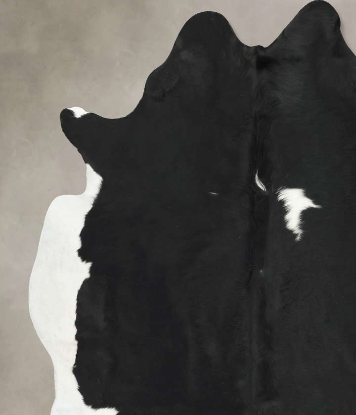 Black and White XX-Large Brazilian Cowhide Rug 8'3"H x 7'3"W #B16174 by Hudson Hides
