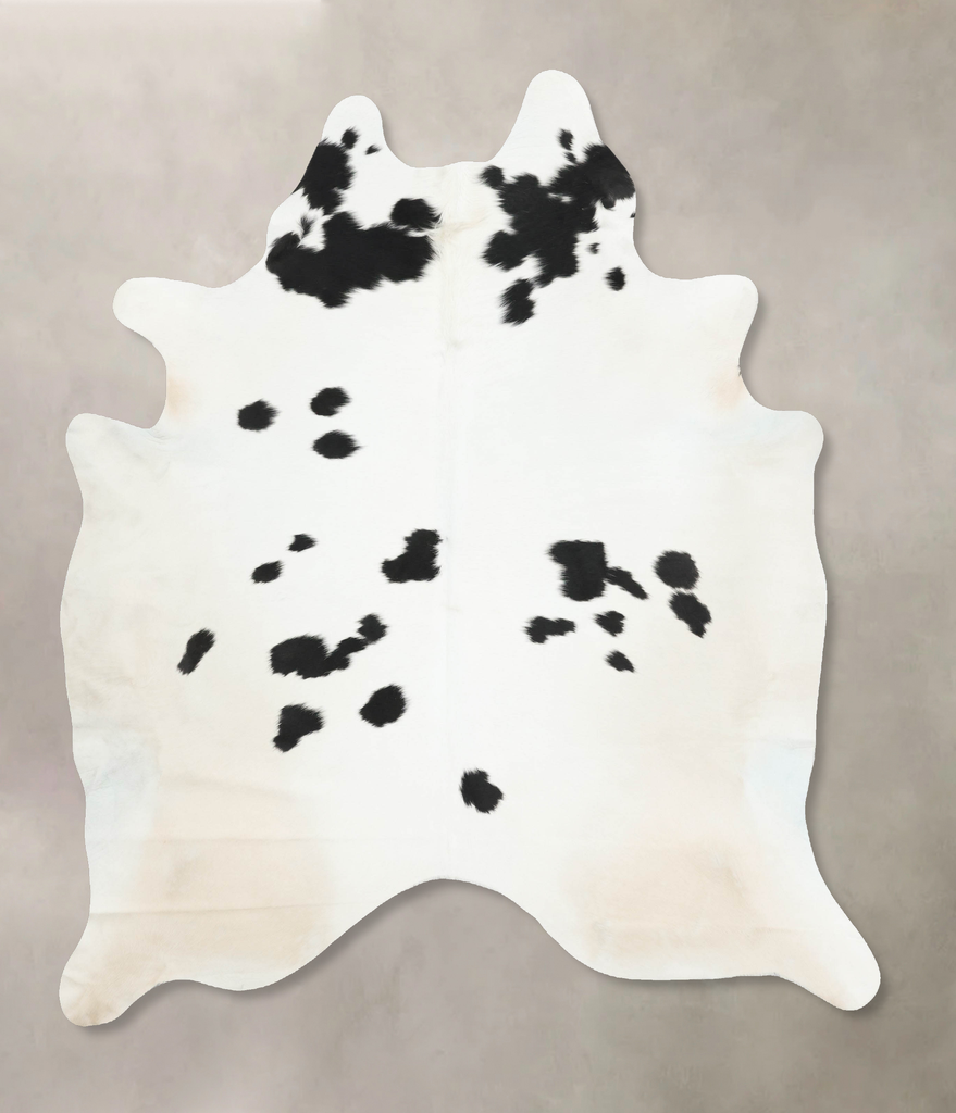 Black and White X-Large Brazilian Cowhide Rug 7'10"H x 6'2"W #B16175 by Hudson Hides