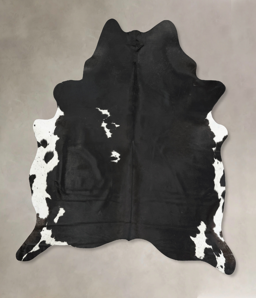 Black and White X-Large Brazilian Cowhide Rug 7'8"H x 6'4"W #B16178 by Hudson Hides