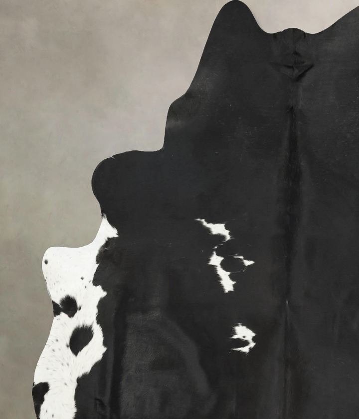 Black and White X-Large Brazilian Cowhide Rug 7'8"H x 6'4"W #B16178 by Hudson Hides