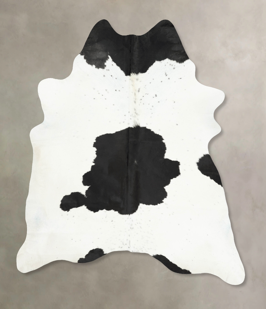 Black and White XX-Large Brazilian Cowhide Rug 9'2"H x 7'1"W #B16180 by Hudson Hides