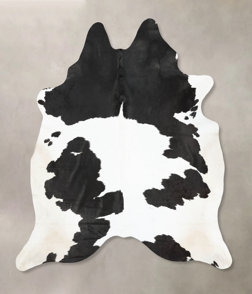 Black and White XX-Large Brazilian Cowhide Rug 8'8"H x 7'2"W #B16181 by Hudson Hides