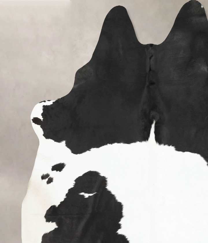 Black and White XX-Large Brazilian Cowhide Rug 8'8"H x 7'2"W #B16181 by Hudson Hides