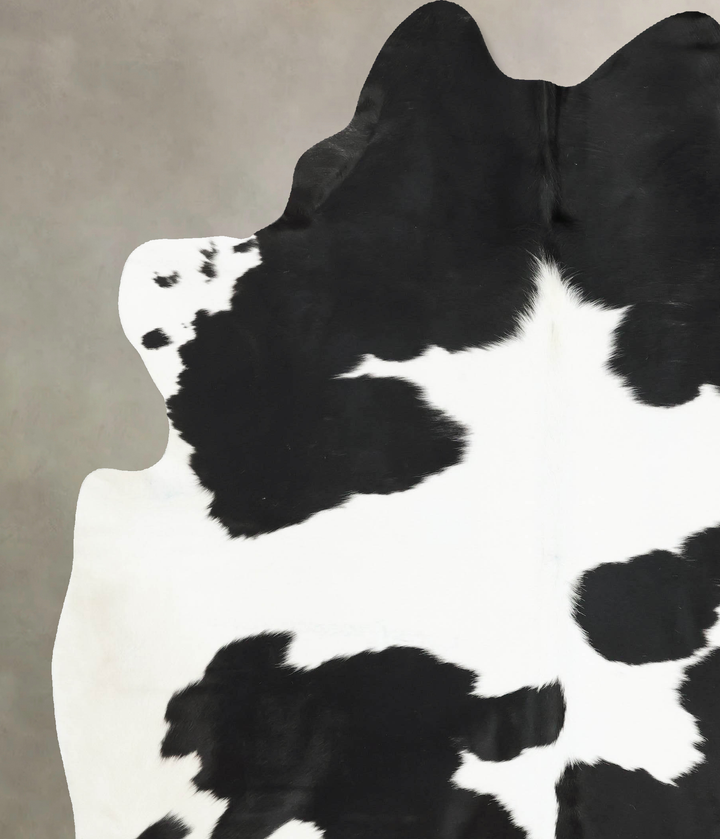 Black and White XX-Large Brazilian Cowhide Rug 8'10"H x 7'1"W #B16183 by Hudson Hides