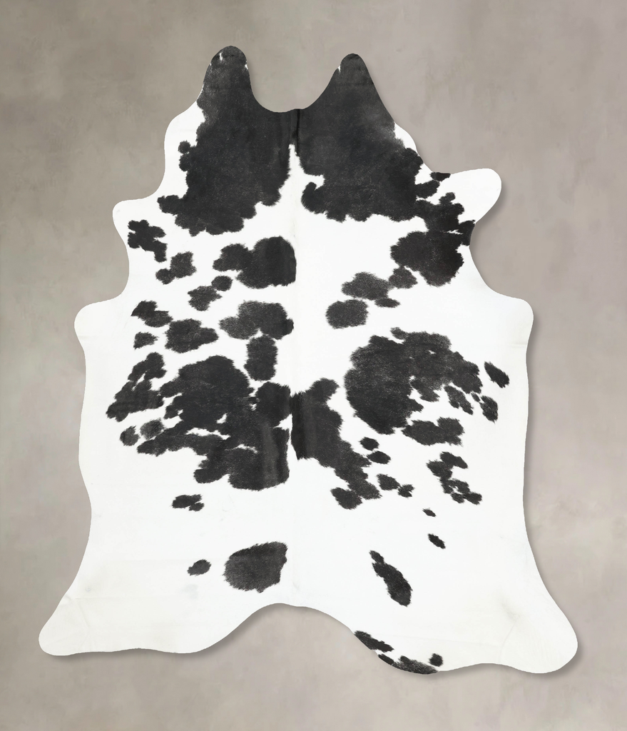 Black and White XX-Large Brazilian Cowhide Rug 8'9"H x 7'1"W #B16184 by Hudson Hides