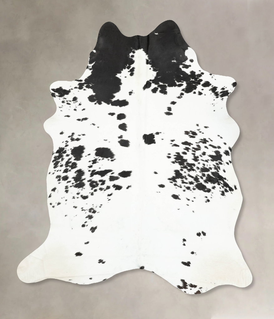 Black and White XX-Large Brazilian Cowhide Rug 8'7"H x 6'9"W #B16185 by Hudson Hides