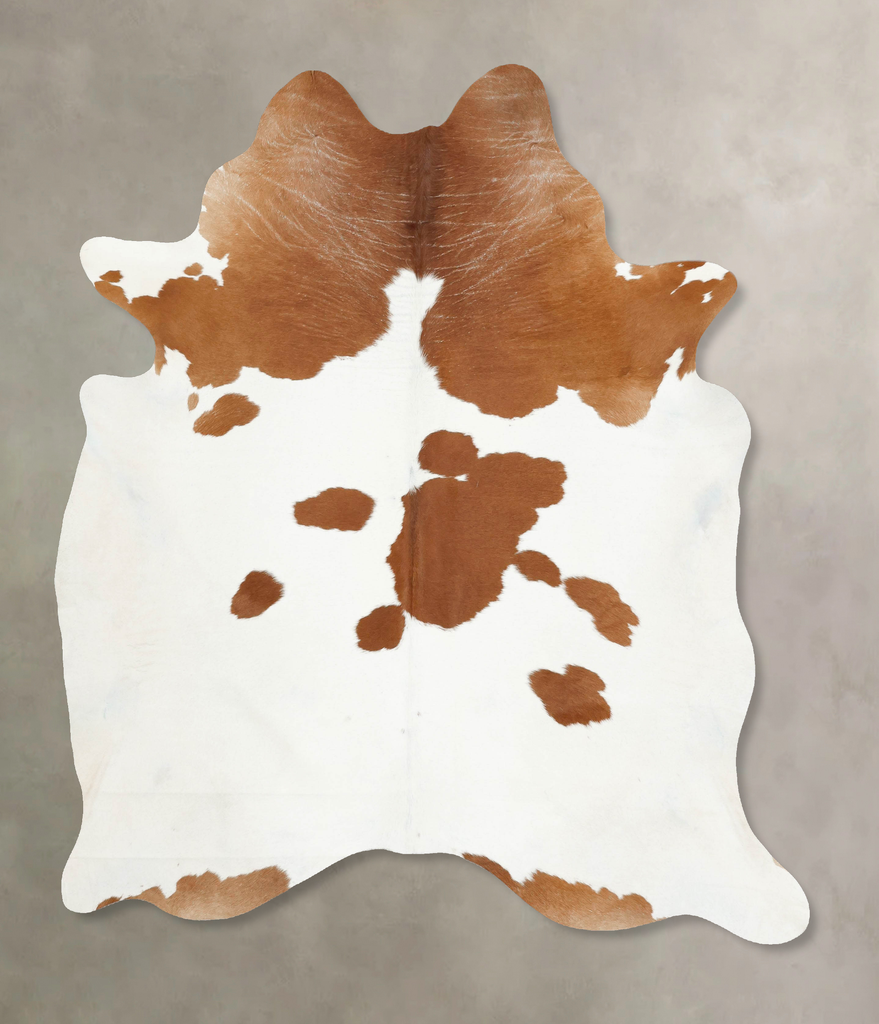 Brown and White XX-Large Brazilian Cowhide Rug 8'2"H x 6'5"W #B16188 by Hudson Hides
