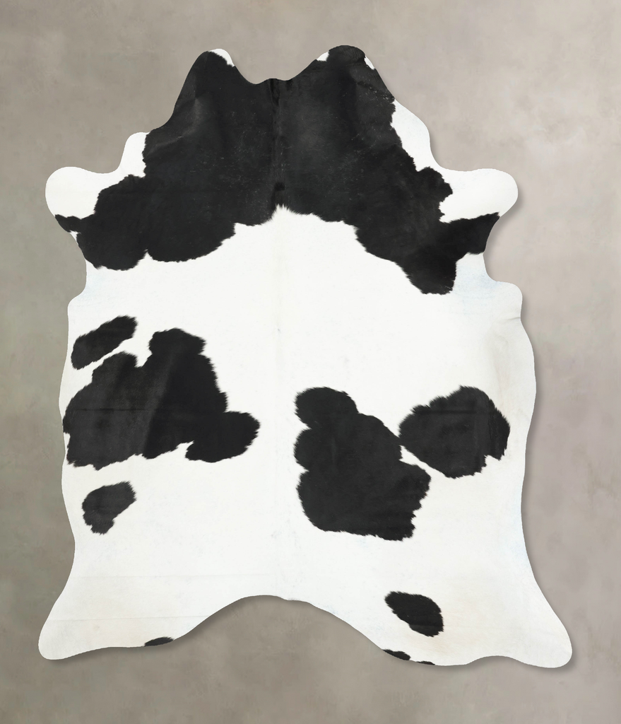 Black and White XX-Large Brazilian Cowhide Rug 8'9"H x 7'1"W #B16190 by Hudson Hides
