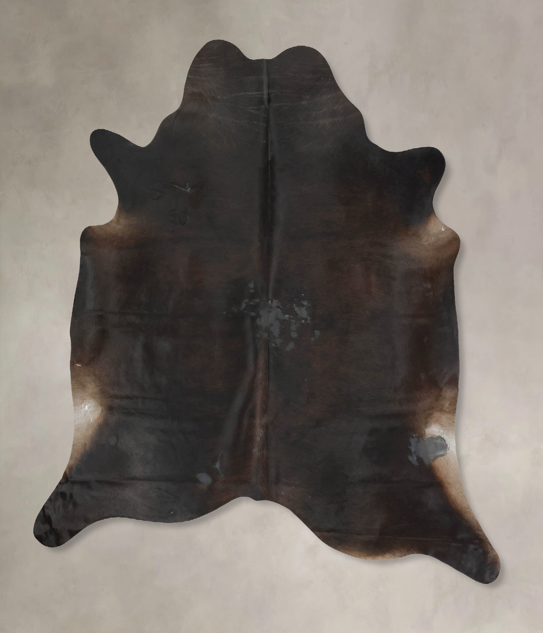 Chocolate XX-Large Brazilian Cowhide Rug 7'4"H x 6'10"W #B16191 by Hud
