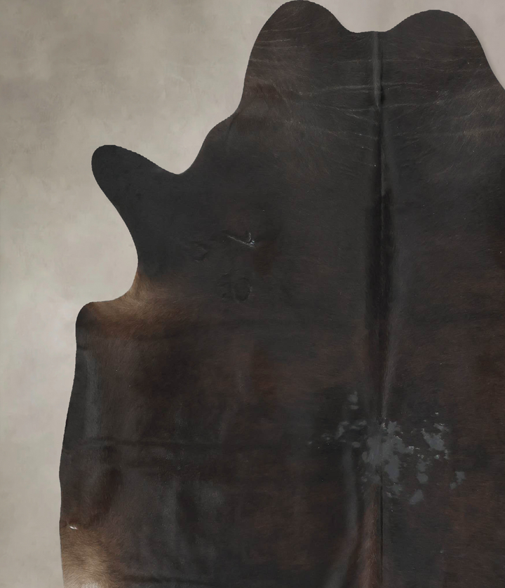 Chocolate XX-Large Brazilian Cowhide Rug 7'4"H x 6'10"W #B16191 by Hudson Hides