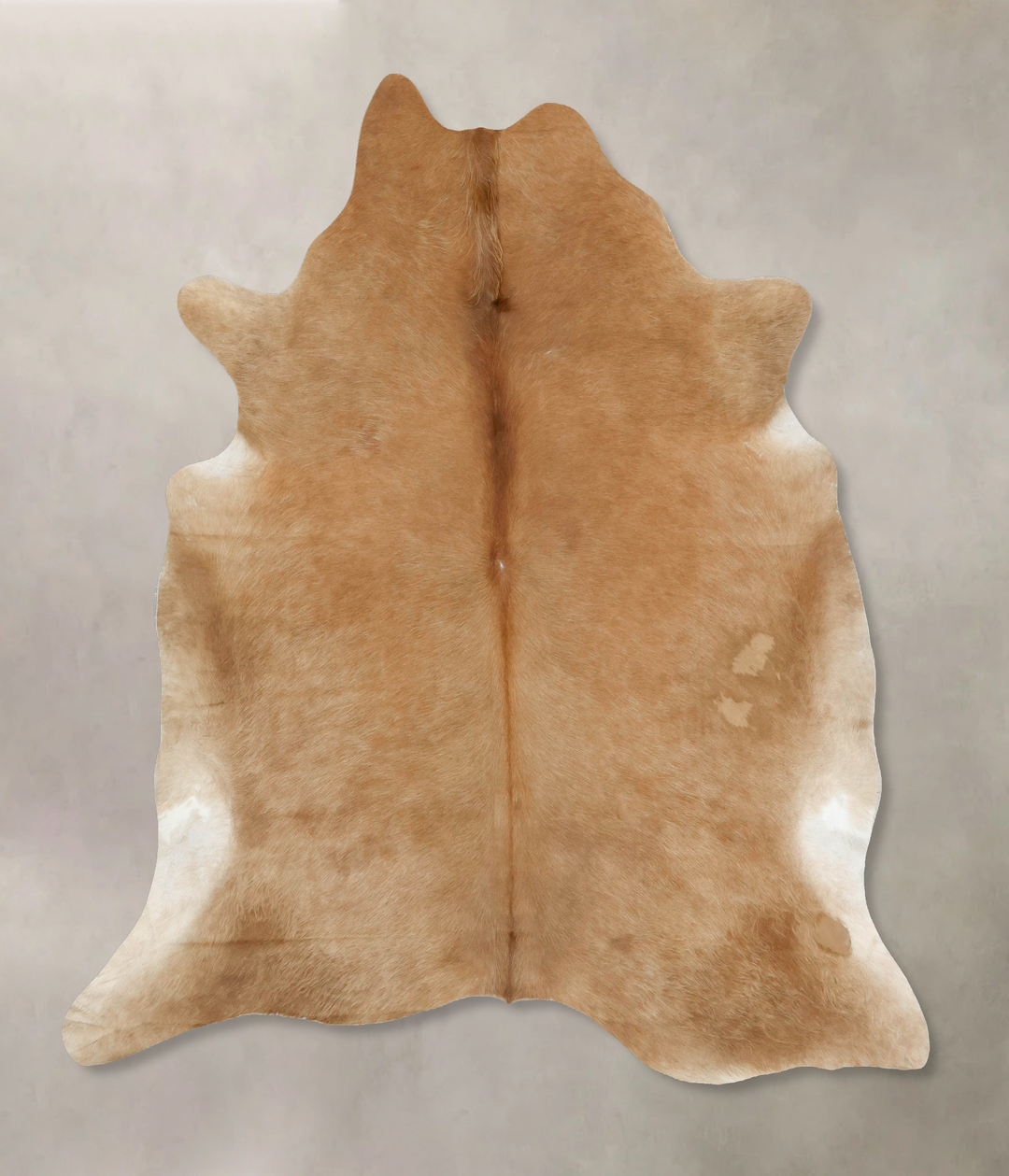 Beige XX-Large Brazilian Cowhide Rug 7'7"H x 7'2"W #B16201 by Hudson H