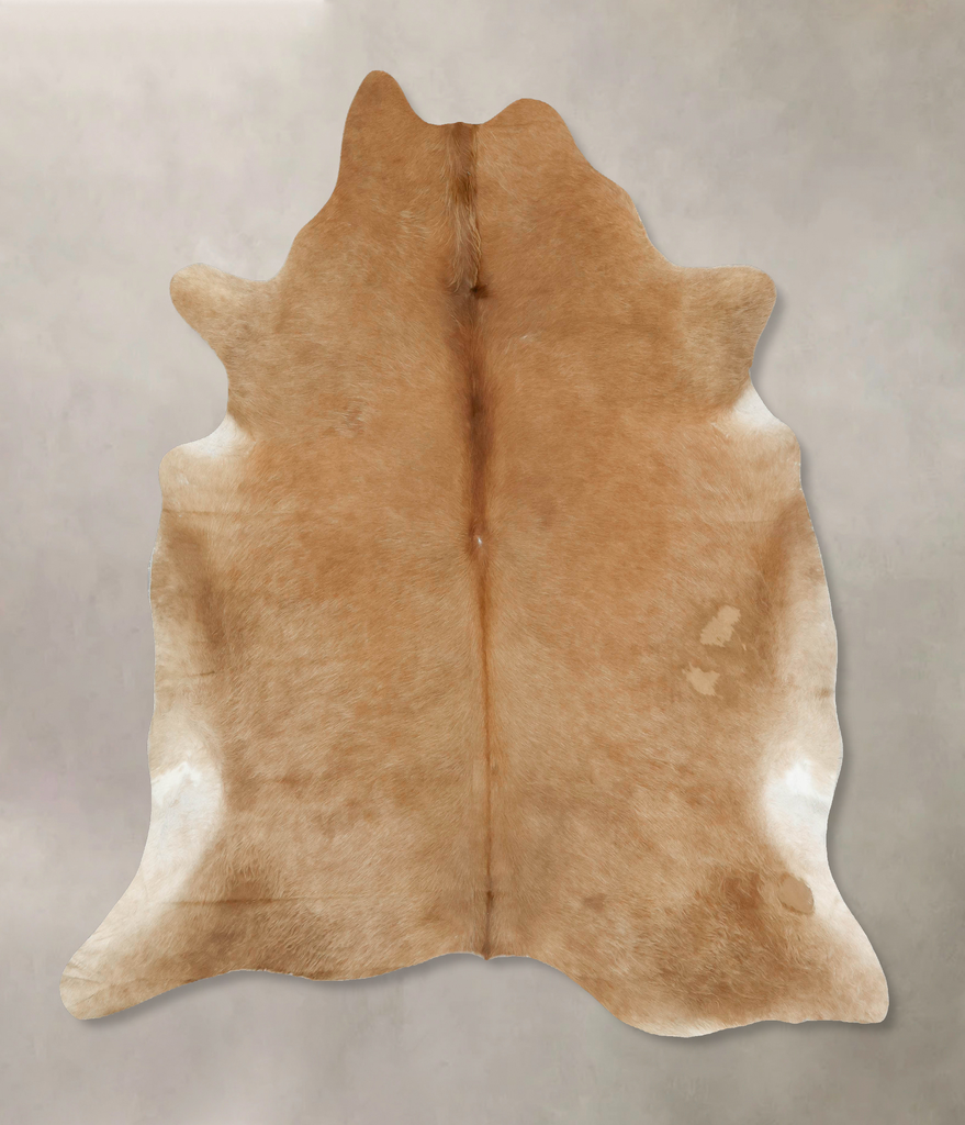 Beige XX-Large Brazilian Cowhide Rug 7'7"H x 7'2"W #B16201 by Hudson Hides