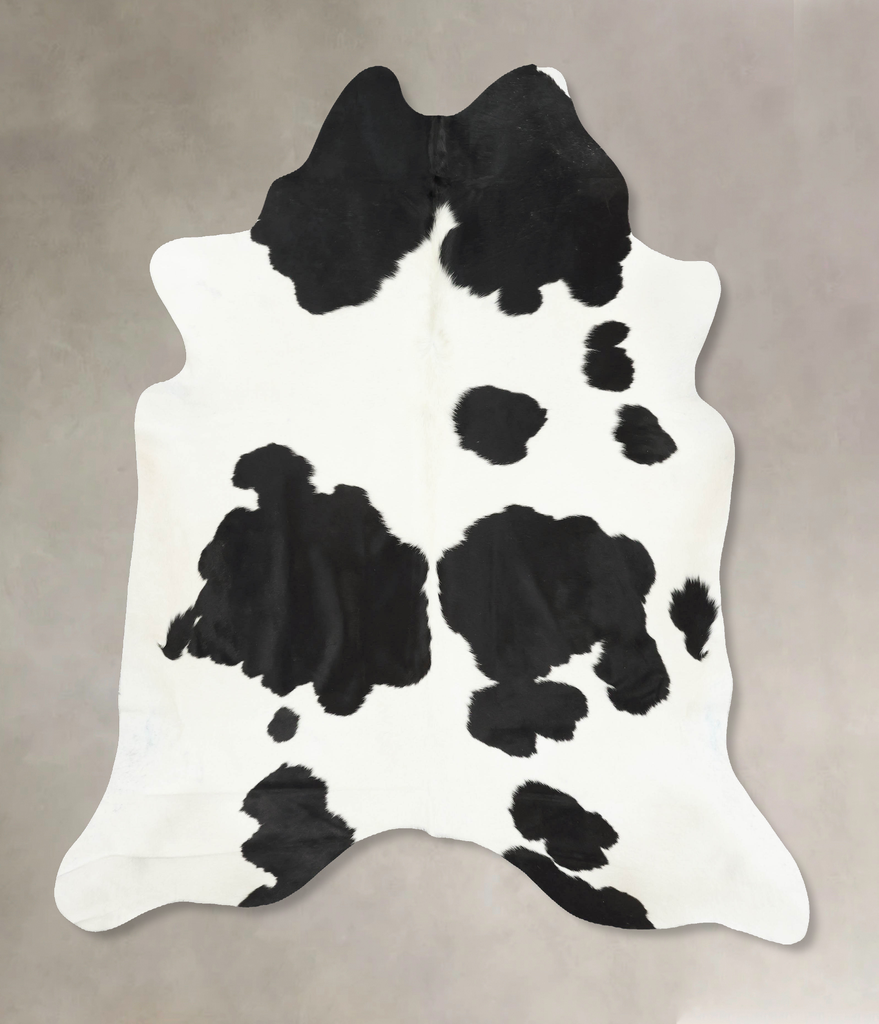 Black and White XX-Large Brazilian Cowhide Rug 7'11"H x 7'2"W #B16203 by Hudson Hides