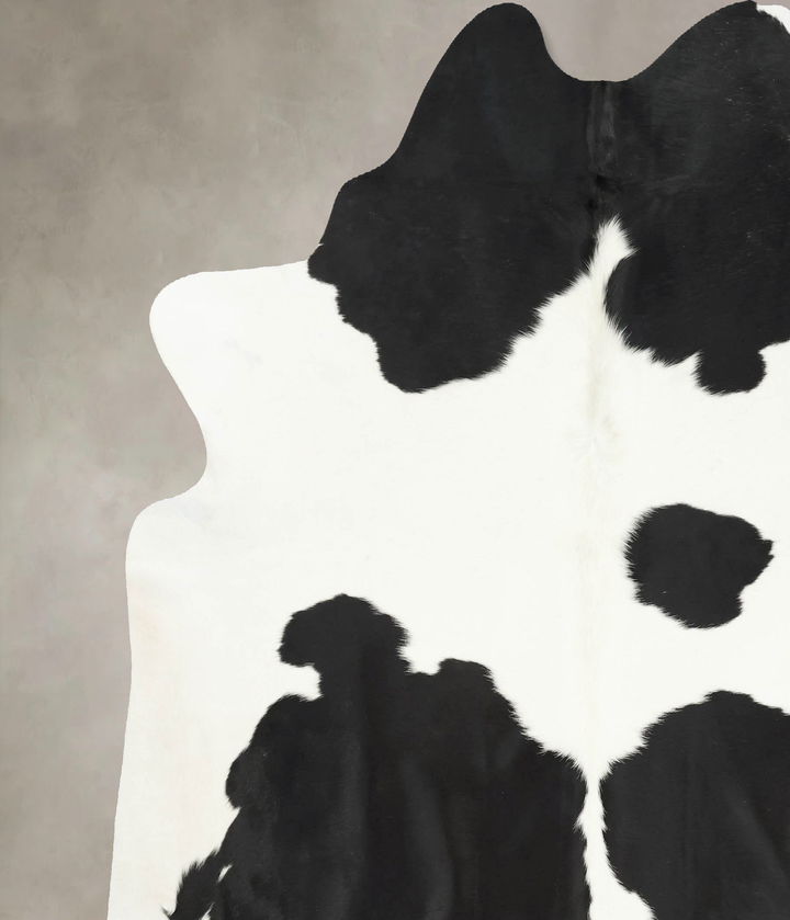 Black and White XX-Large Brazilian Cowhide Rug 7'11"H x 7'2"W #B16203 by Hudson Hides