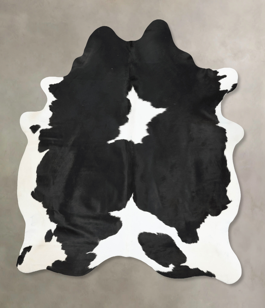 Black and White XX-Large Brazilian Cowhide Rug 8'8"H x 6'9"W #B16204 by Hudson Hides
