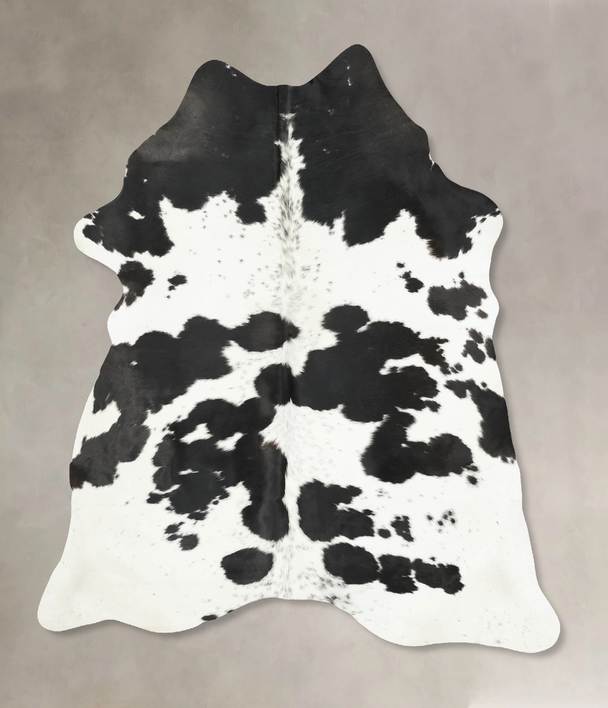 Black and White X-Large Brazilian Cowhide Rug 7'11"H x 6'2"W #B16205 by Hudson Hides