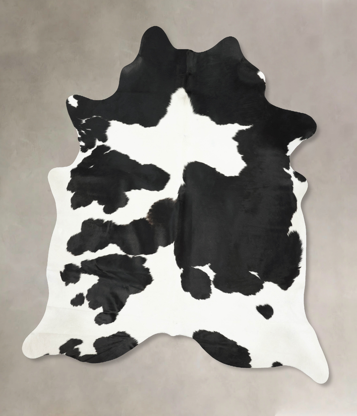 Black and White XX-Large Brazilian Cowhide Rug 8'2"H x 6'10"W #B16208 by Hudson Hides