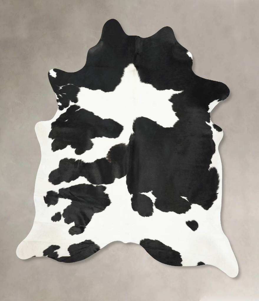 Black and White XX-Large Brazilian Cowhide Rug 8'2"H x 6'10"W #B16208 by Hudson Hides