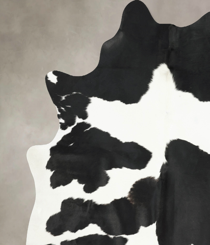 Black and White XX-Large Brazilian Cowhide Rug 8'2"H x 6'10"W #B16208 by Hudson Hides