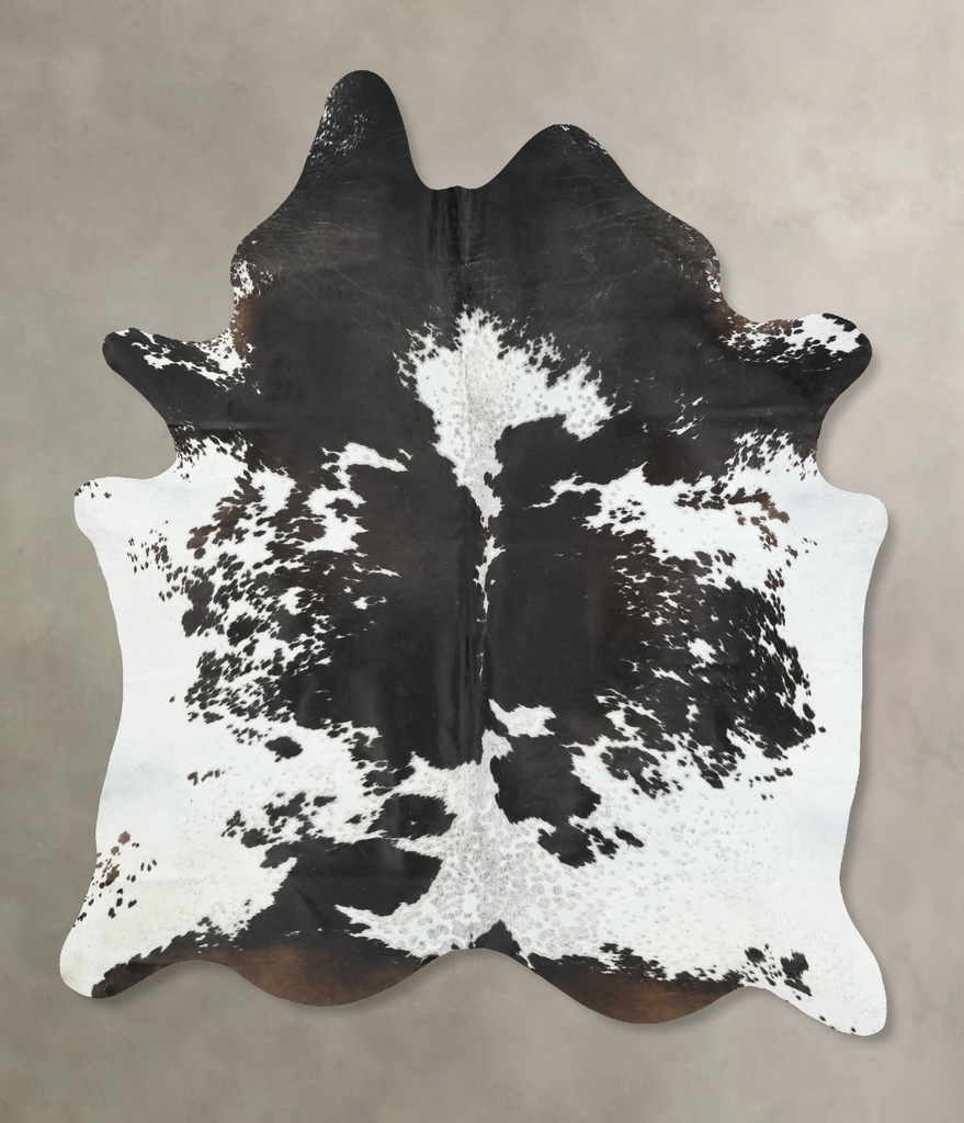 Chocolate and White XX-Large Brazilian Cowhide Rug 8'10"H x 6'9"W #B16212 by Hudson Hides
