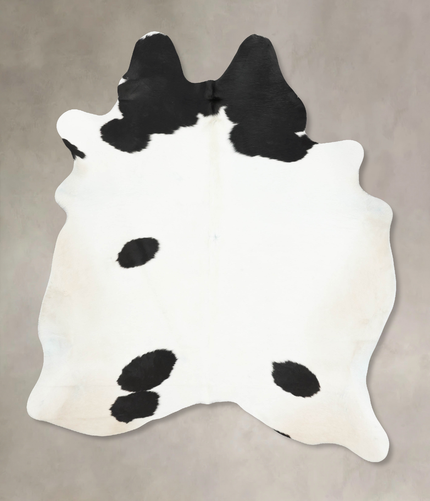 Black and White X-Large Brazilian Cowhide Rug 7'7"H x 6'4"W #B16215 by Hudson Hides