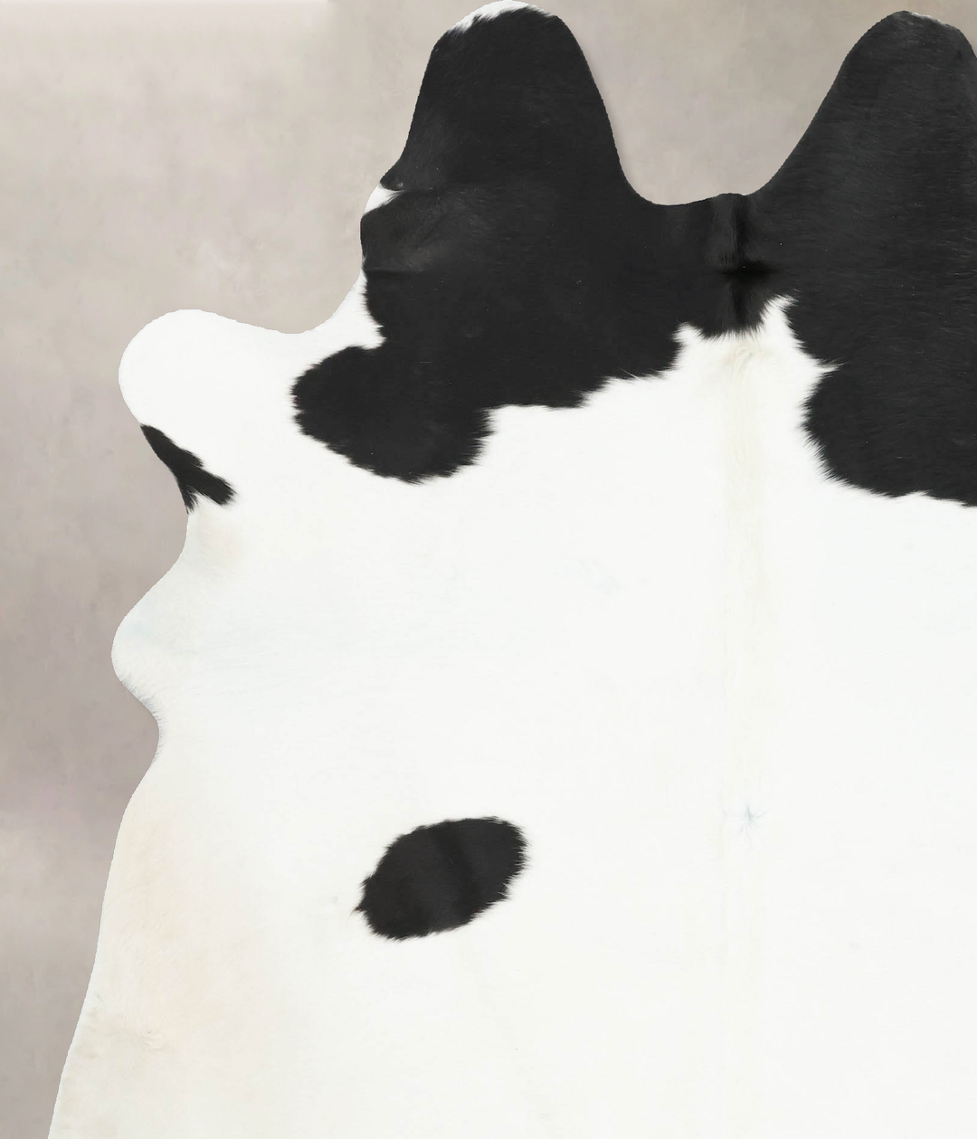 Black and White X-Large Brazilian Cowhide Rug 7'7"H x 6'4"W #B16215 by